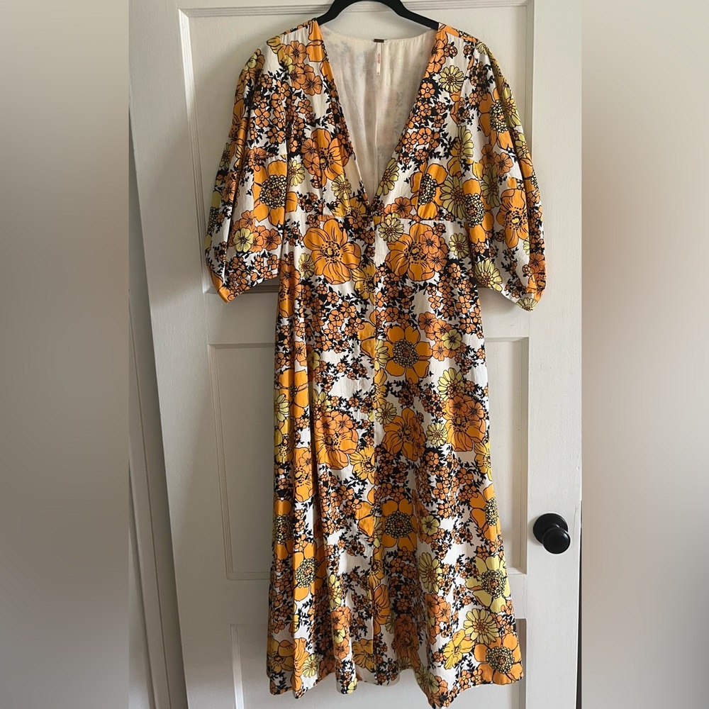 Lydia printed midi free people dress